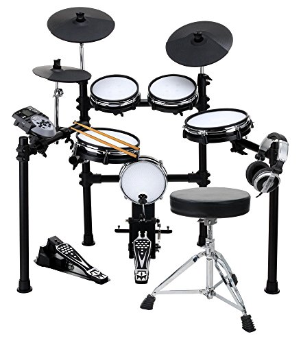xdrum-dd-530-mesh-heads-e-drum-set-mit-hocker-und-kopfhoerer-elektronisches-schlagzeug-kopfhoerer-anschluss-400-sounds-lernfunktion
