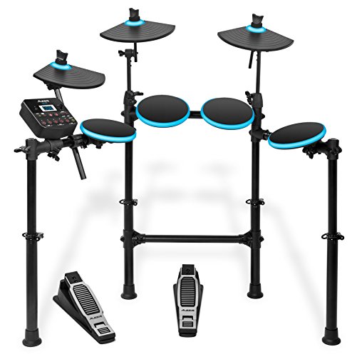 Alesis DM Lite Kit   Komplettes E-Drumset mit zusammenklappbarem Rack, USB MIDI Drumsound Modul, Drum Sticks