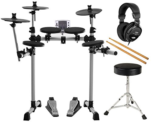 XDrum DD-400 E-Drum-Set Komplettset mit Kopfhörer, Drumhocker und Sticks